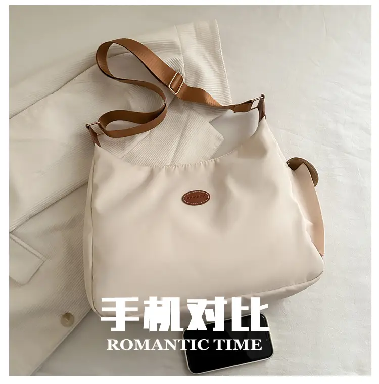 2025 Cross-Border Fashion Women's Grey Tote Bag with Brown Strap — feature 5