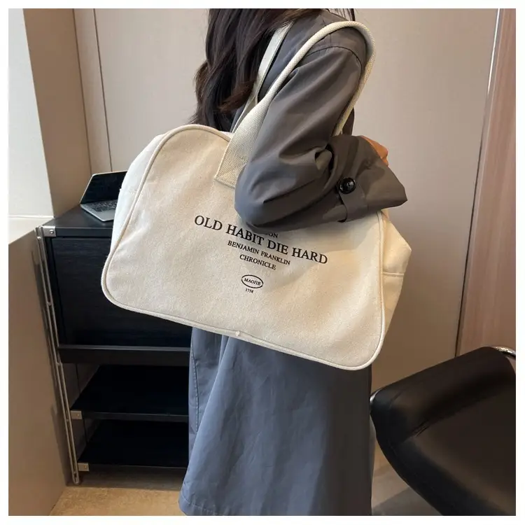 Women Canvas Tote Bag Large Capacity Boston Style — feature 20