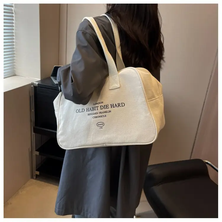 Women Canvas Tote Bag Large Capacity Boston Style — feature 22