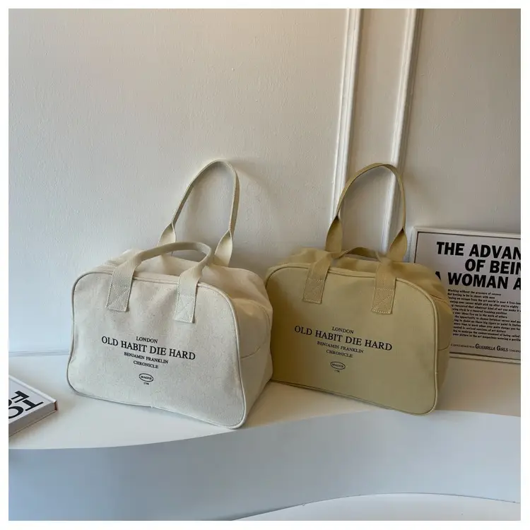 Women Canvas Tote Bag Large Capacity Boston Style — feature 8