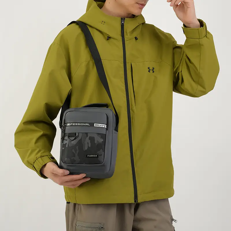 Men's Multi-Color Crossbody Bag with Transparent Pocket - Image 6