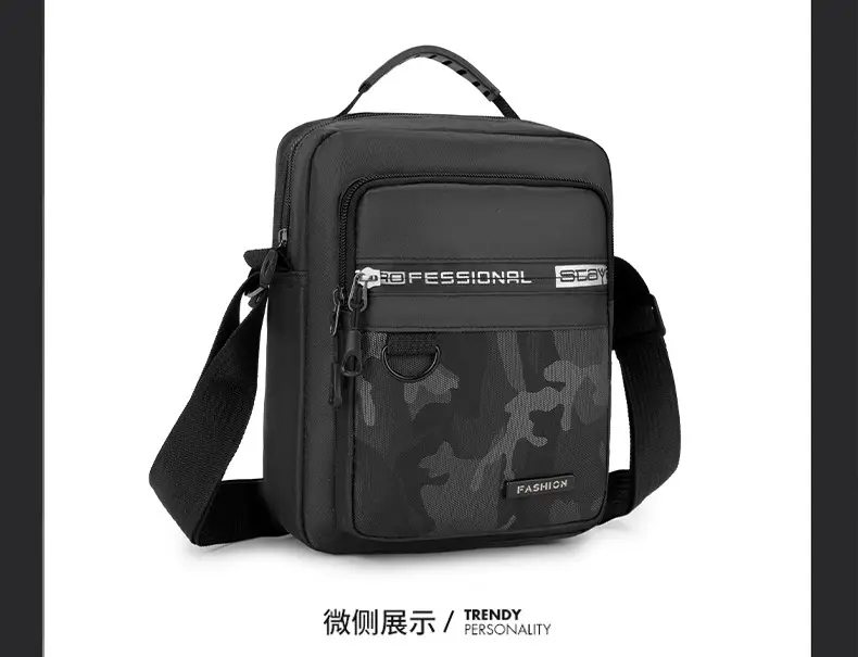 Men's Multi-Color Crossbody Bag with Transparent Pocket — feature 22