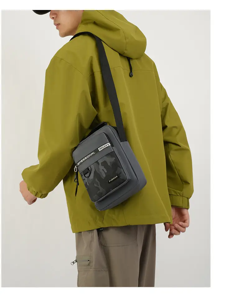 Men's Multi-Color Crossbody Bag with Transparent Pocket — feature 32