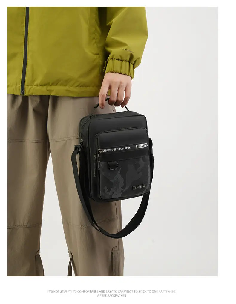Men's Multi-Color Crossbody Bag with Transparent Pocket — feature 35