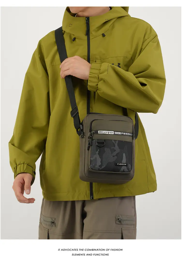 Men's Multi-Color Crossbody Bag with Transparent Pocket — feature 37