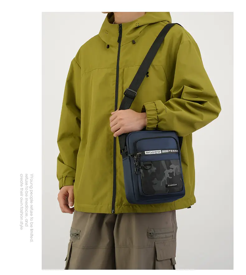 Men's Multi-Color Crossbody Bag with Transparent Pocket — feature 39