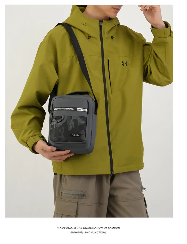 Men's Multi-Color Crossbody Bag with Transparent Pocket — feature 40
