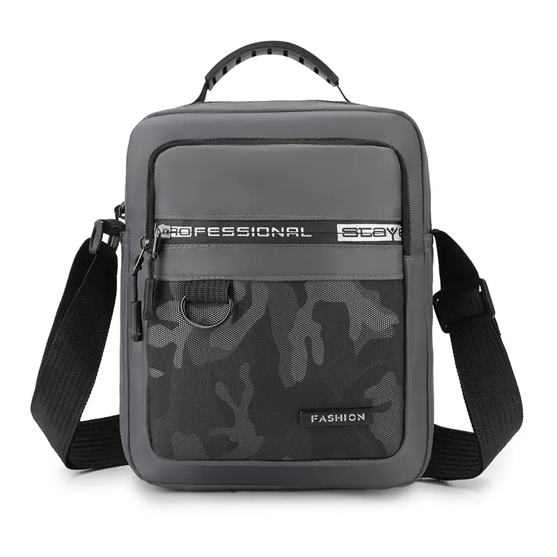 Men's Multi-Color Crossbody Bag with Transparent Pocket - Image 2