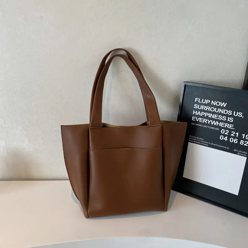 Large Capacity Leather Tote Bag for Women - Image 5