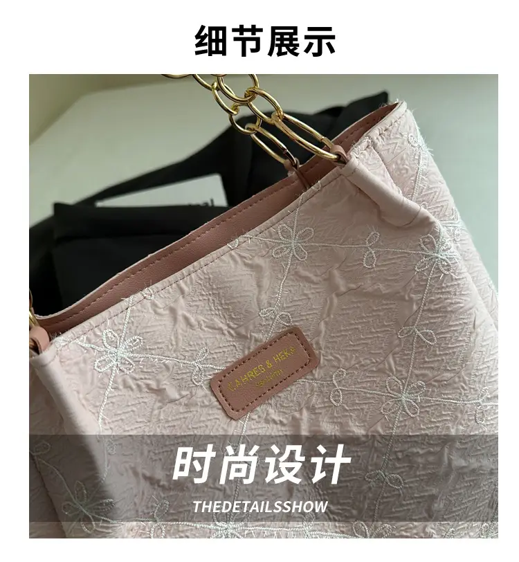 Pink Embroidered Shoulder Bag for Women 2025 — feature 3