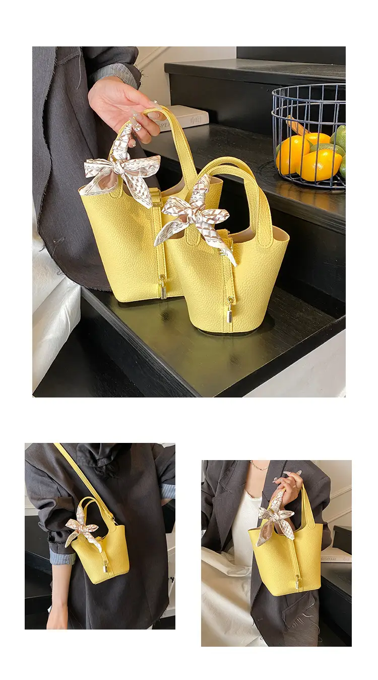 Yellow Lychee Bucket Bag Set 2026 Summer — feature 10