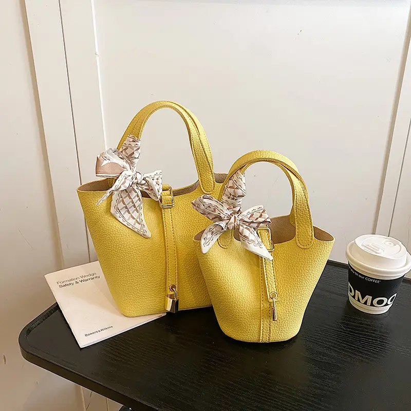 Yellow Lychee Bucket Bag Set 2026 Summer - Image 6