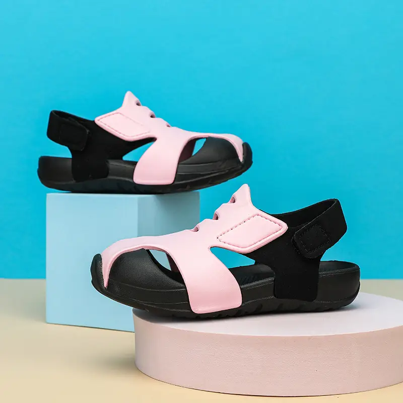 Blue Black EVA Sports Sandals for Kids Girls