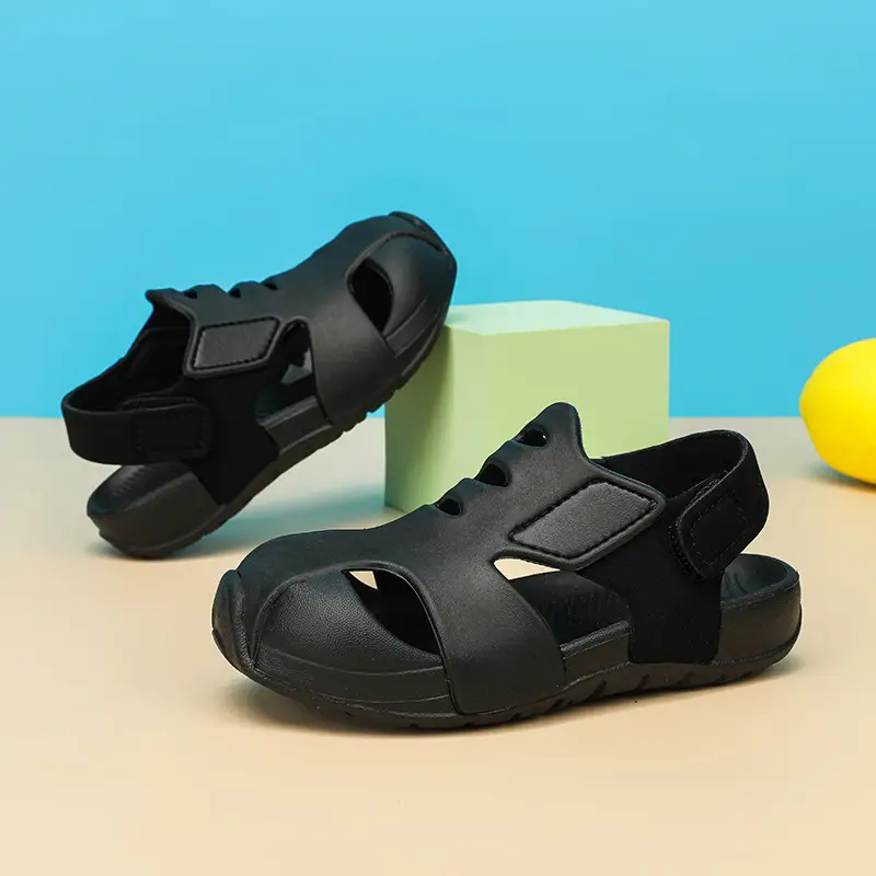 Blue Black EVA Sports Sandals for Kids Girls