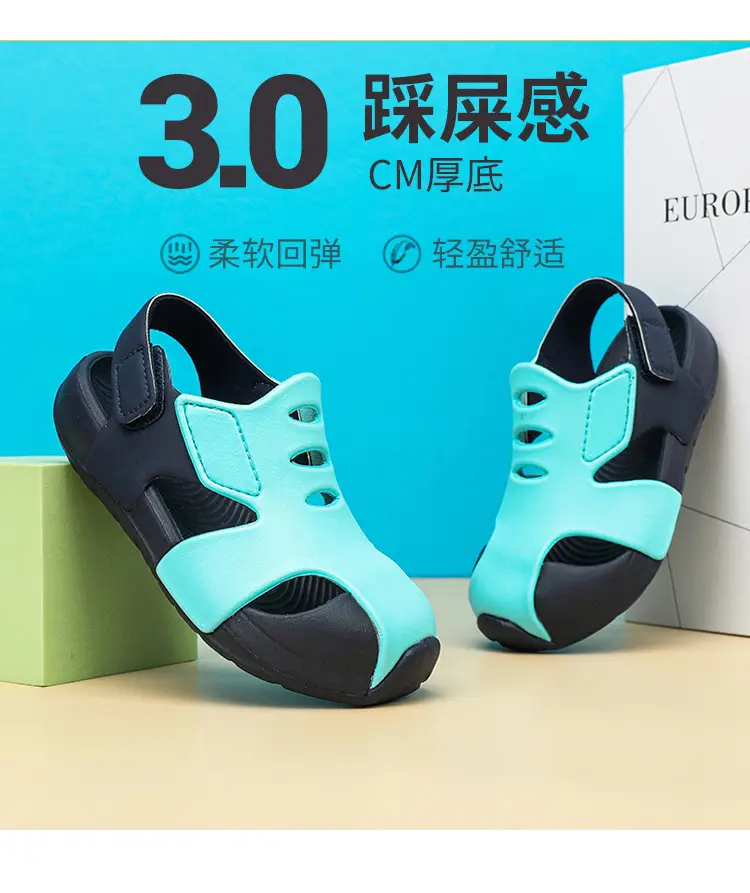 Blue Black EVA Sports Sandals for Kids Girls — feature 13