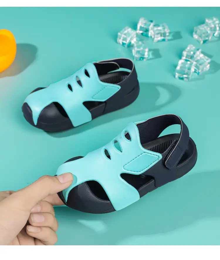 Blue Black EVA Sports Sandals for Kids Girls — feature 14