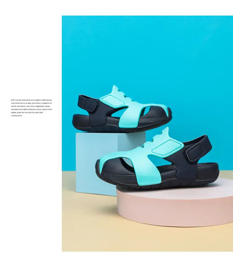 Blue Black EVA Sports Sandals for Kids Girls — feature 17