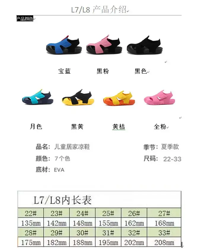 Blue Black EVA Sports Sandals for Kids Girls — feature 3