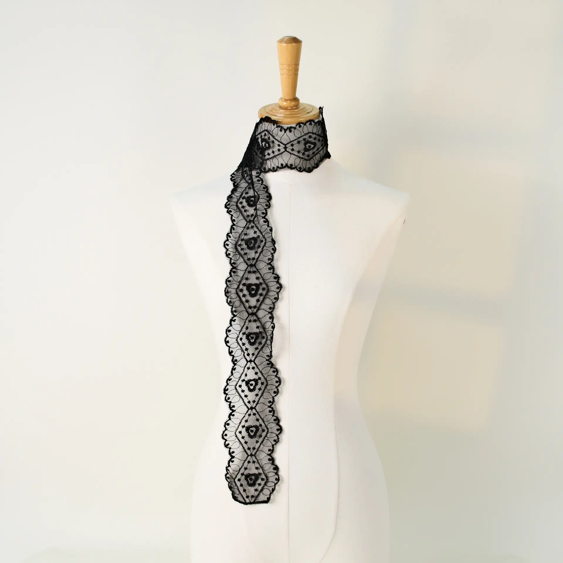 Black Lace Five Pointed Star Scarf for Women