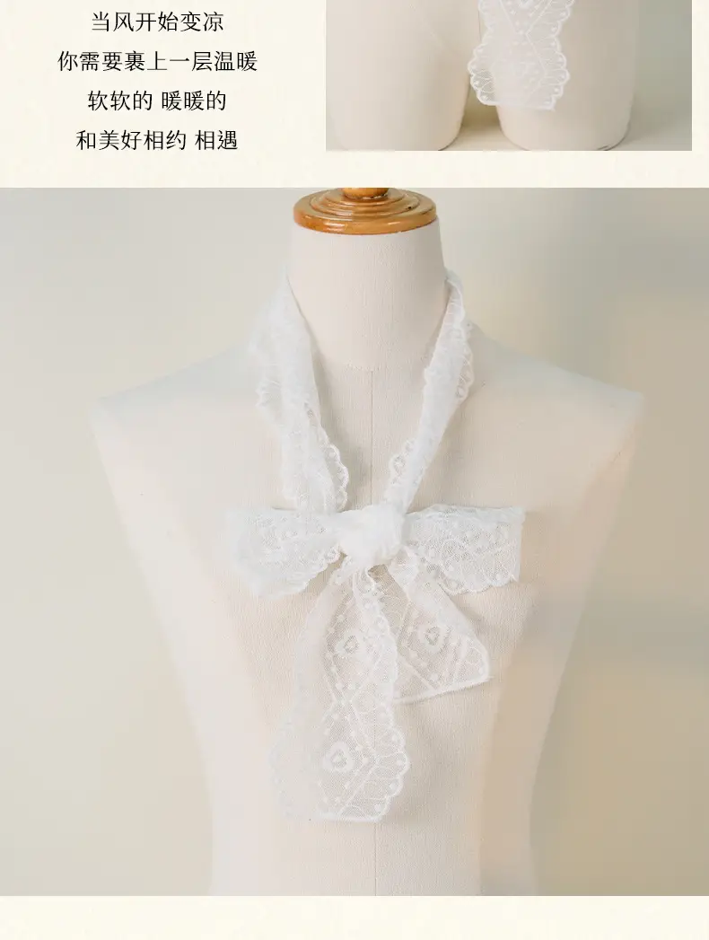 Black Lace Five Pointed Star Scarf for Women — feature 8