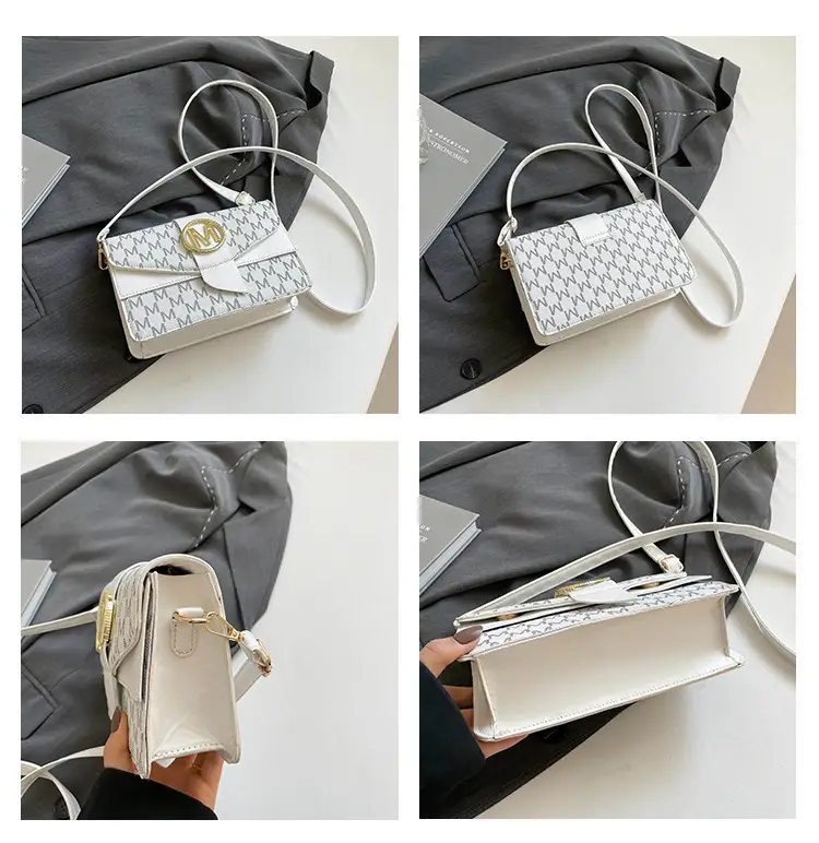French Style Pink Letter Print Crossbody Bag — feature 10
