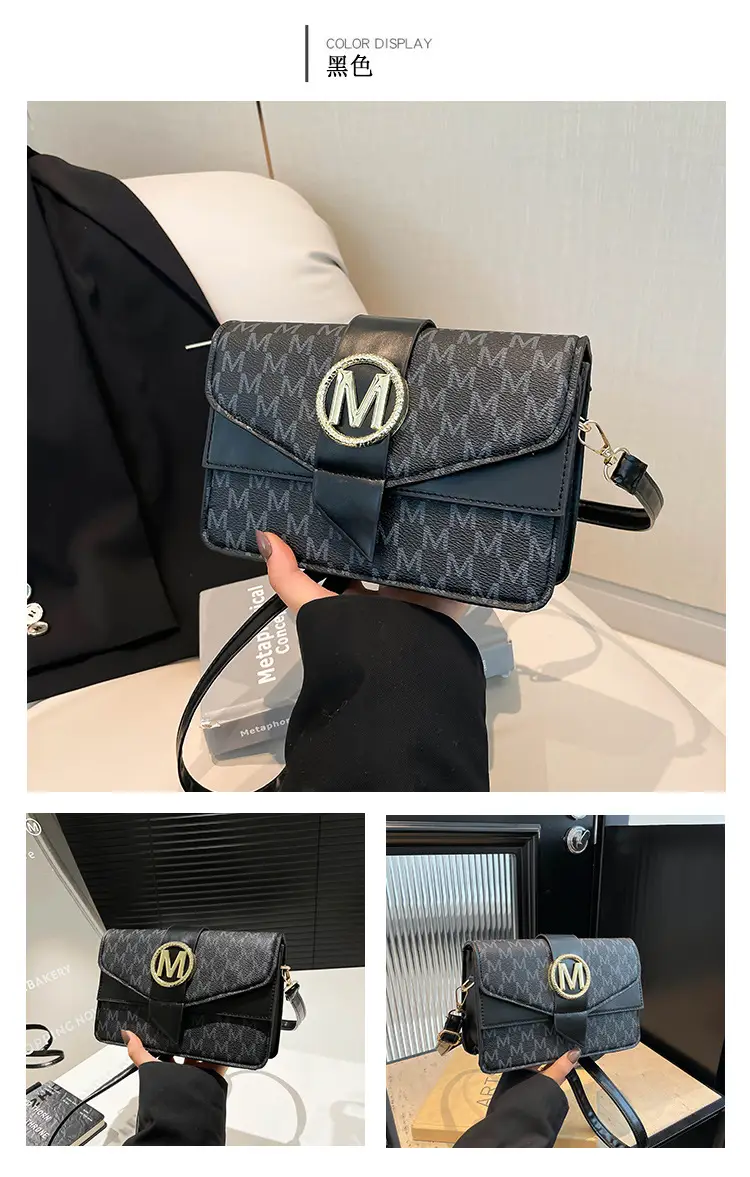 French Style Pink Letter Print Crossbody Bag — feature 23