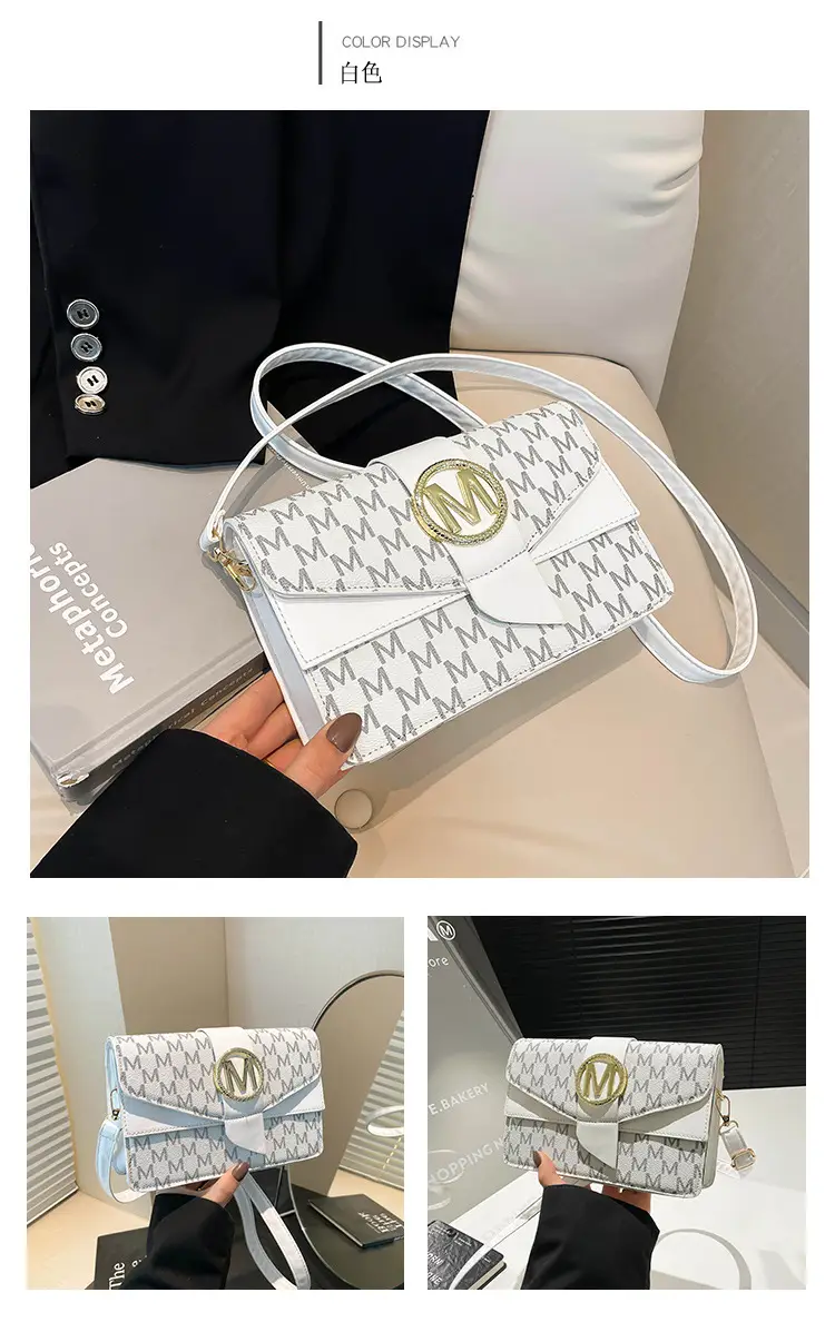 French Style Pink Letter Print Crossbody Bag — feature 26