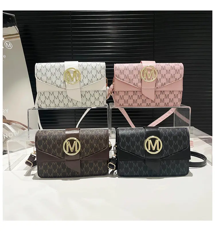 French Style Pink Letter Print Crossbody Bag — feature 27