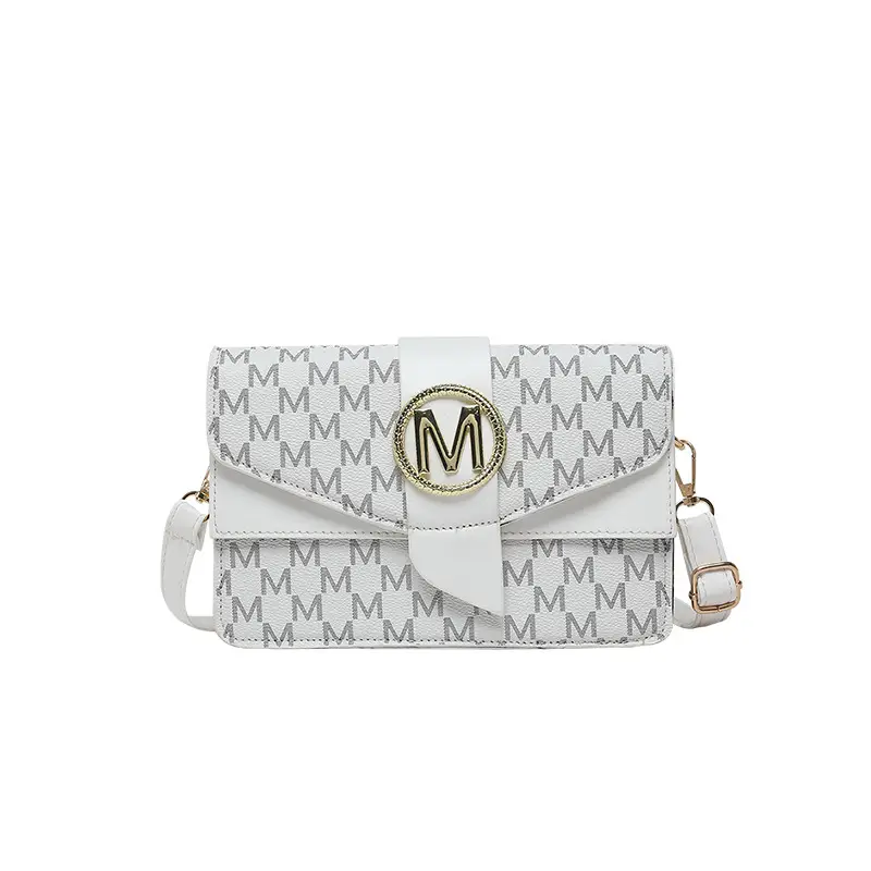 French Style Pink Letter Print Crossbody Bag - Image 2