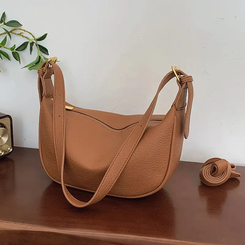Women's Tan Leather Shoulder Bag 2026 New Style - Image 7
