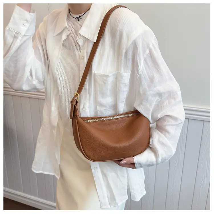 Women's Tan Leather Shoulder Bag 2026 New Style — feature 15