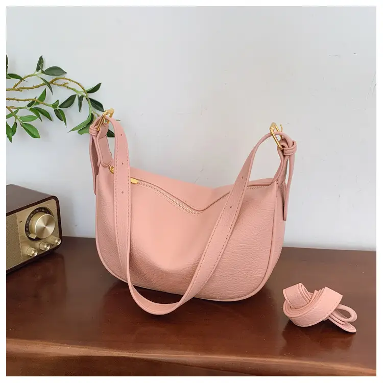 Women's Tan Leather Shoulder Bag 2026 New Style - Image 2