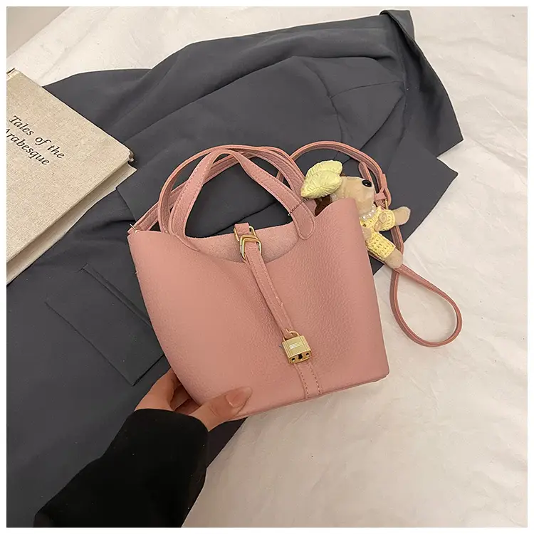 Pink Korean Style Shoulder Crossbody Bag for Women - Image 3