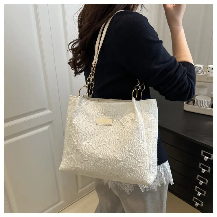 Light Blue Embroidered Shoulder Bag for Women — feature 14