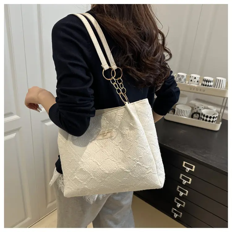 Light Blue Embroidered Shoulder Bag for Women — feature 17