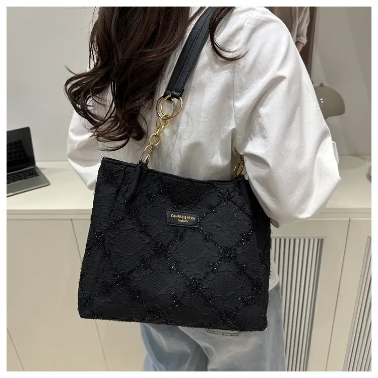 Light Blue Embroidered Shoulder Bag for Women — feature 26