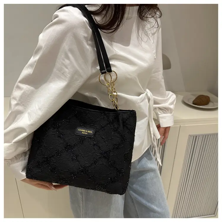 Light Blue Embroidered Shoulder Bag for Women — feature 27