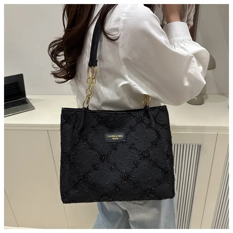 Light Blue Embroidered Shoulder Bag for Women — feature 28