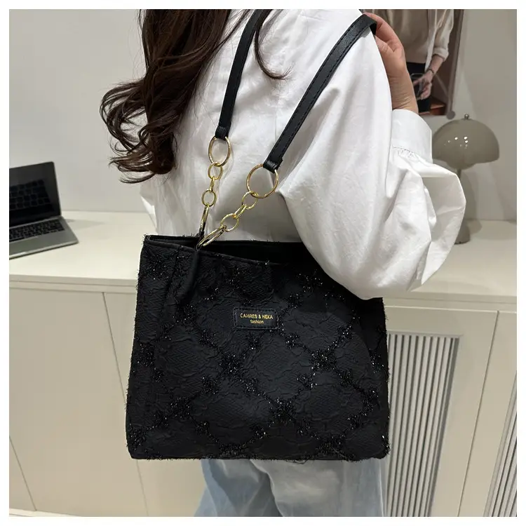 Light Blue Embroidered Shoulder Bag for Women — feature 29