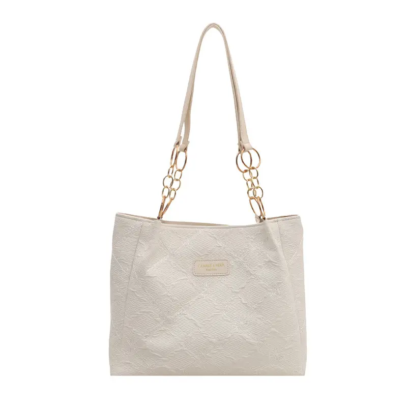 Light Blue Embroidered Shoulder Bag for Women - Image 2
