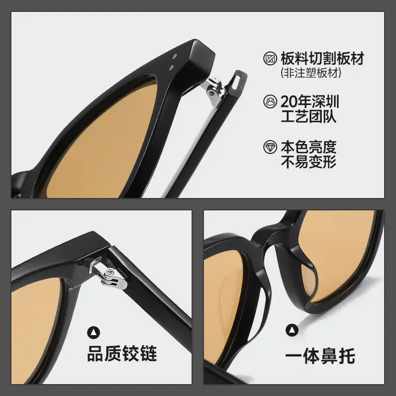 Men Black Sunglasses with Sunset Brown Lens - Image 15