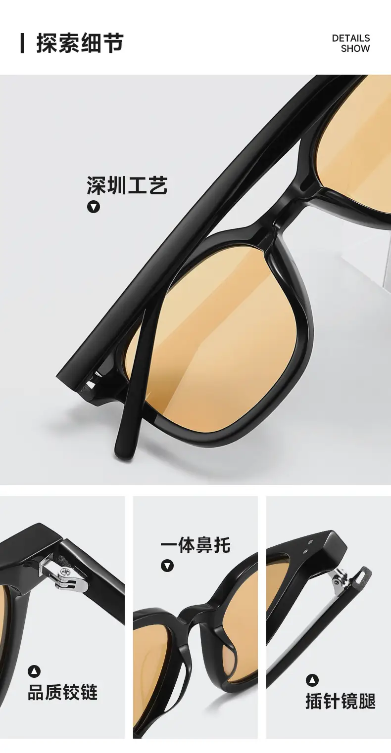 Men Black Sunglasses with Sunset Brown Lens — feature 5