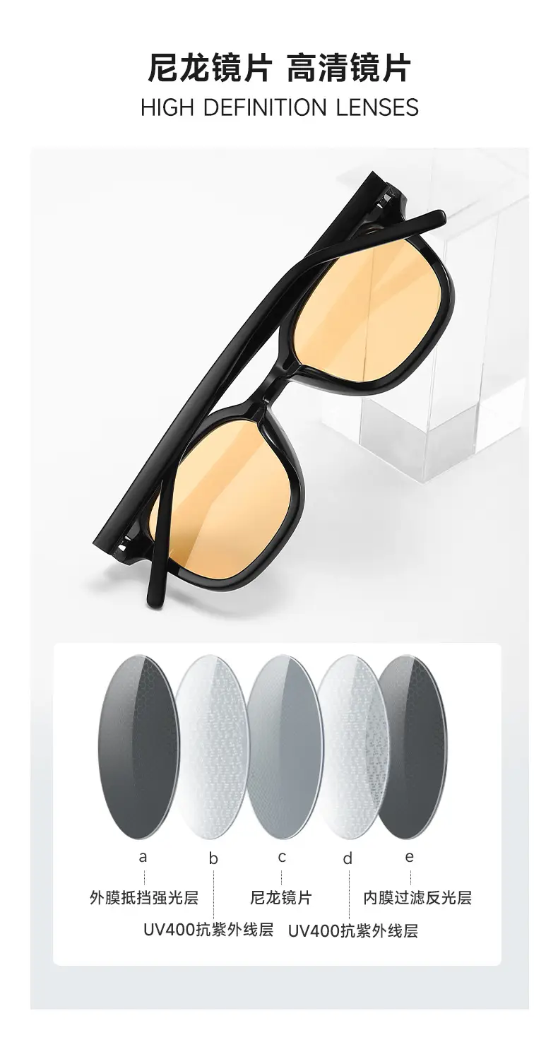 Men Black Sunglasses with Sunset Brown Lens — feature 6