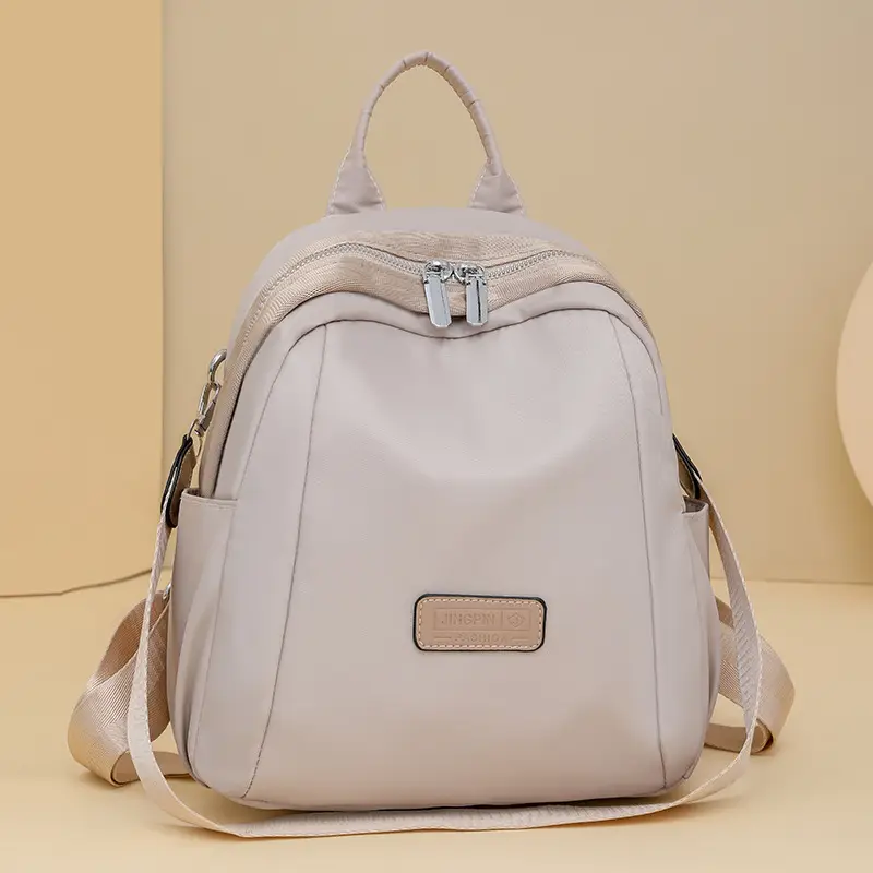 Women's Lightweight Western-style Backpack Grey Beige Travel Multi-functional - Image 6