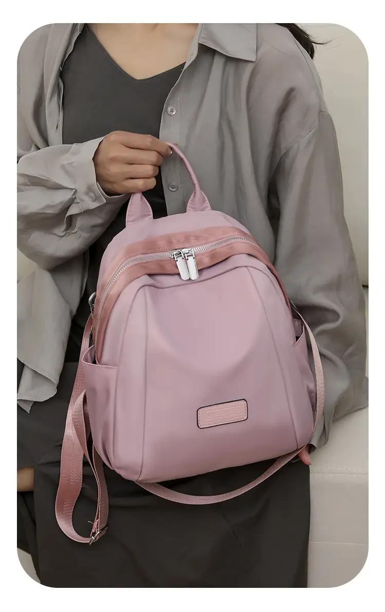 Women's Lightweight Western-style Backpack Grey Beige Travel Multi-functional — feature 24