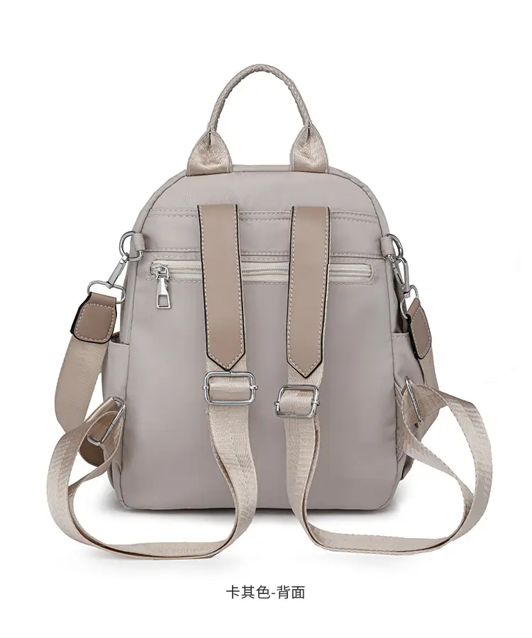 Women's Lightweight Western-style Backpack Grey Beige Travel Multi-functional — feature 28