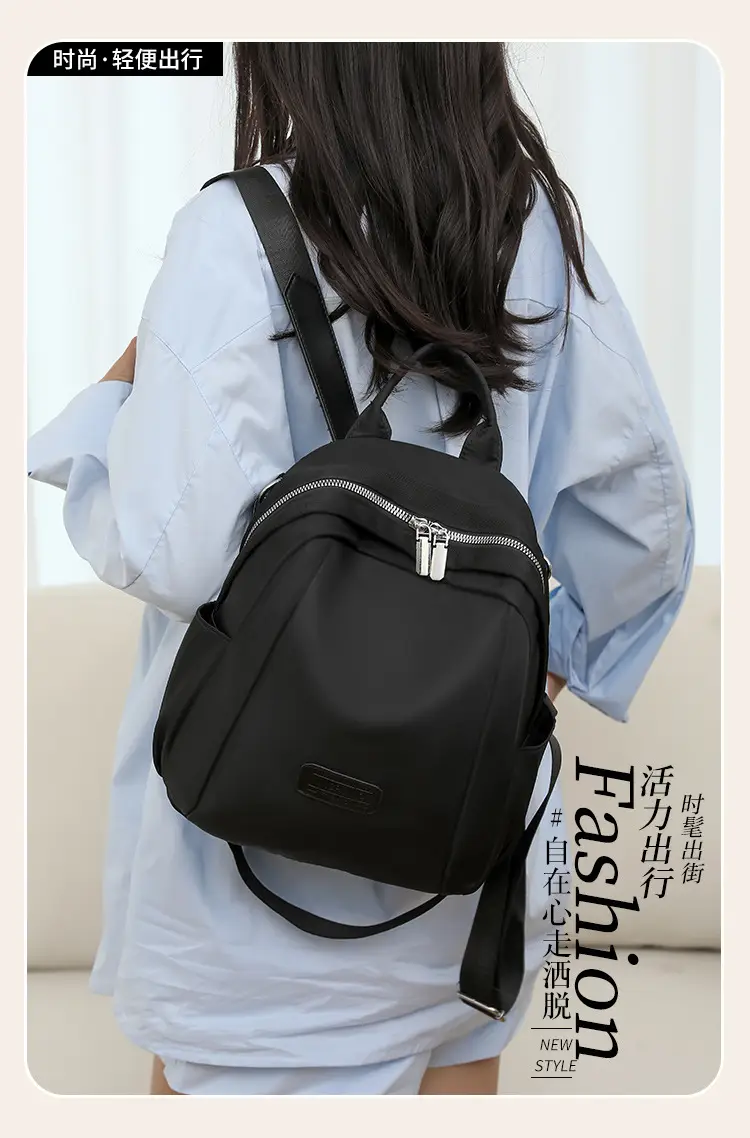 Women's Lightweight Western-style Backpack Grey Beige Travel Multi-functional — feature 5