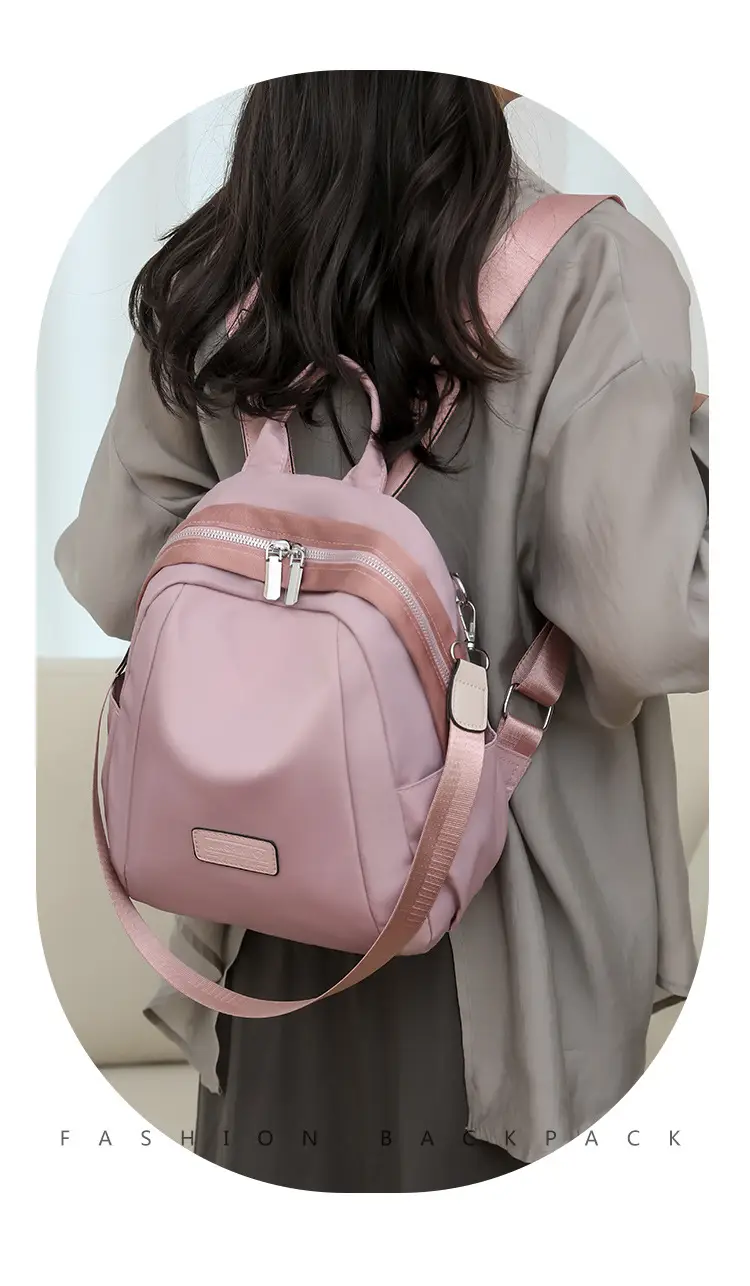 Women's Lightweight Western-style Backpack Grey Beige Travel Multi-functional — feature 7