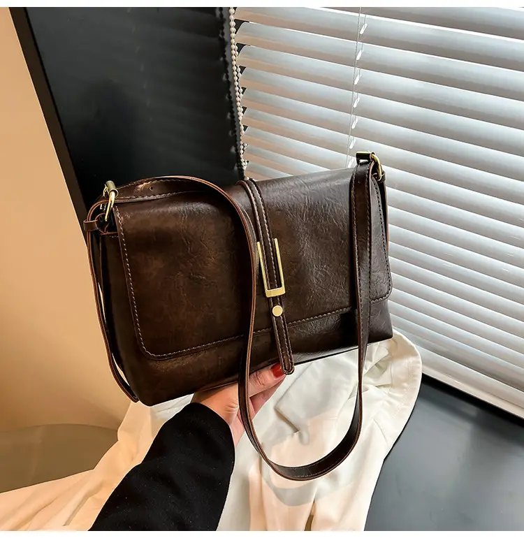 Brown Leather Shoulder Bag for Women 2025 - Image 2