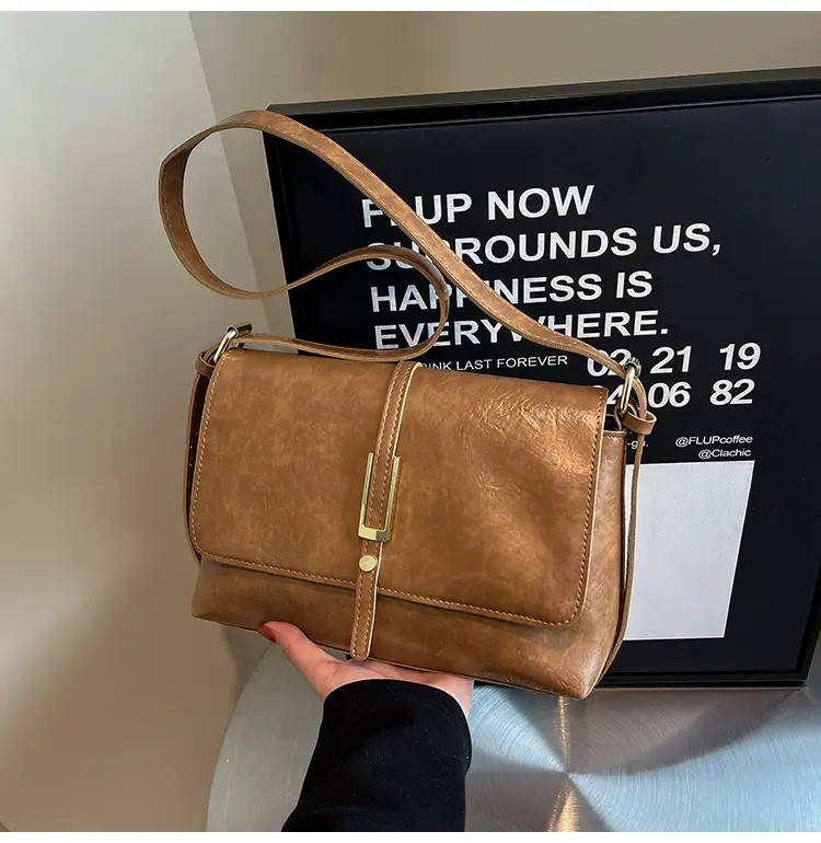 Brown Leather Shoulder Bag for Women 2025 - Image 3